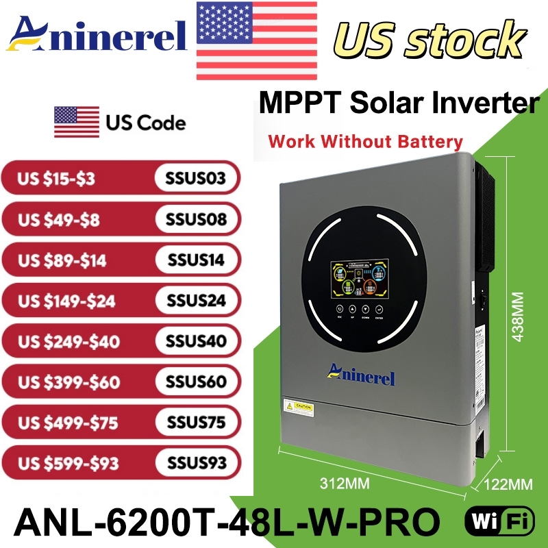 Drone Solar Charger - Aninerel 6,2 kW 48 V Hybrid-Solar-Wechselrichter