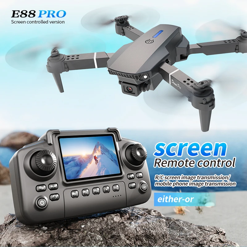 Drone Controller Screen - Professionelle E88 PRO Drohne mit Bildschirm