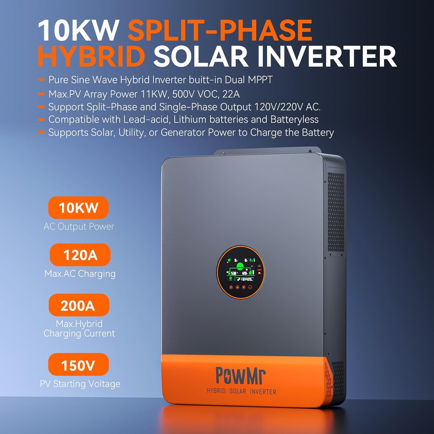 PowMr 10 kW Split-Phase-Wechse – Drone Solar Charger Bewertung und Preis
