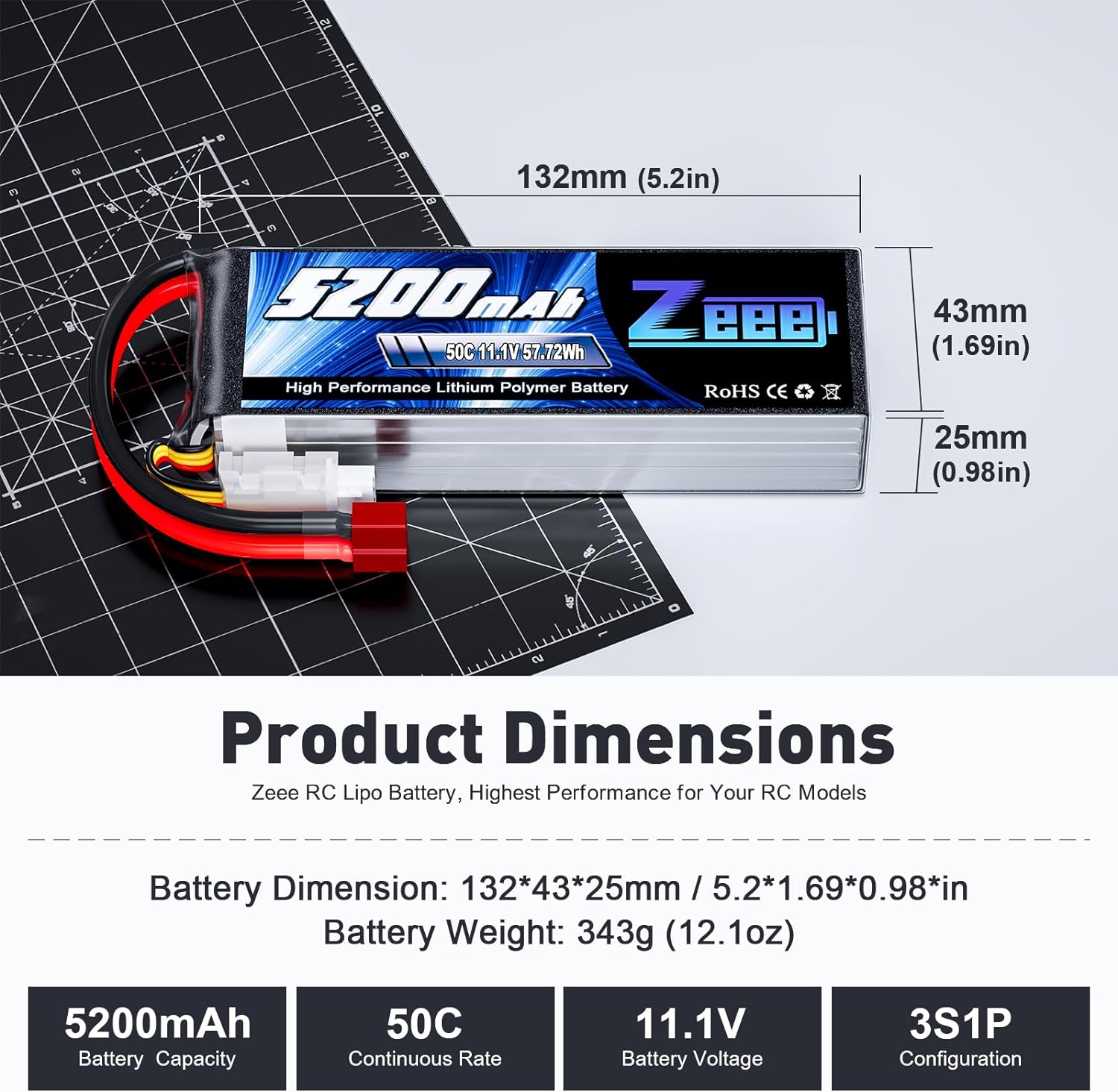 1/2 Einheiten Zeee 11,1 V 50C  – Drone Controller Hood Bewertung und Preis